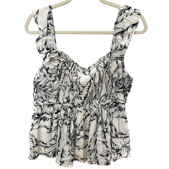 Rose + Olive Floral Sleeveless Top - Size Large (EUC) - Picture 1 of 4